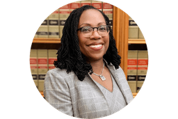 A headshot of U.S. Supreme Court Justice Ketanji Brown Jackson 
